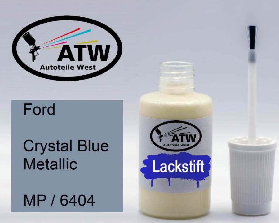 Ford, Crystal Blue Metallic, MP / 6404: 20ml Lackstift, von ATW Autoteile West.